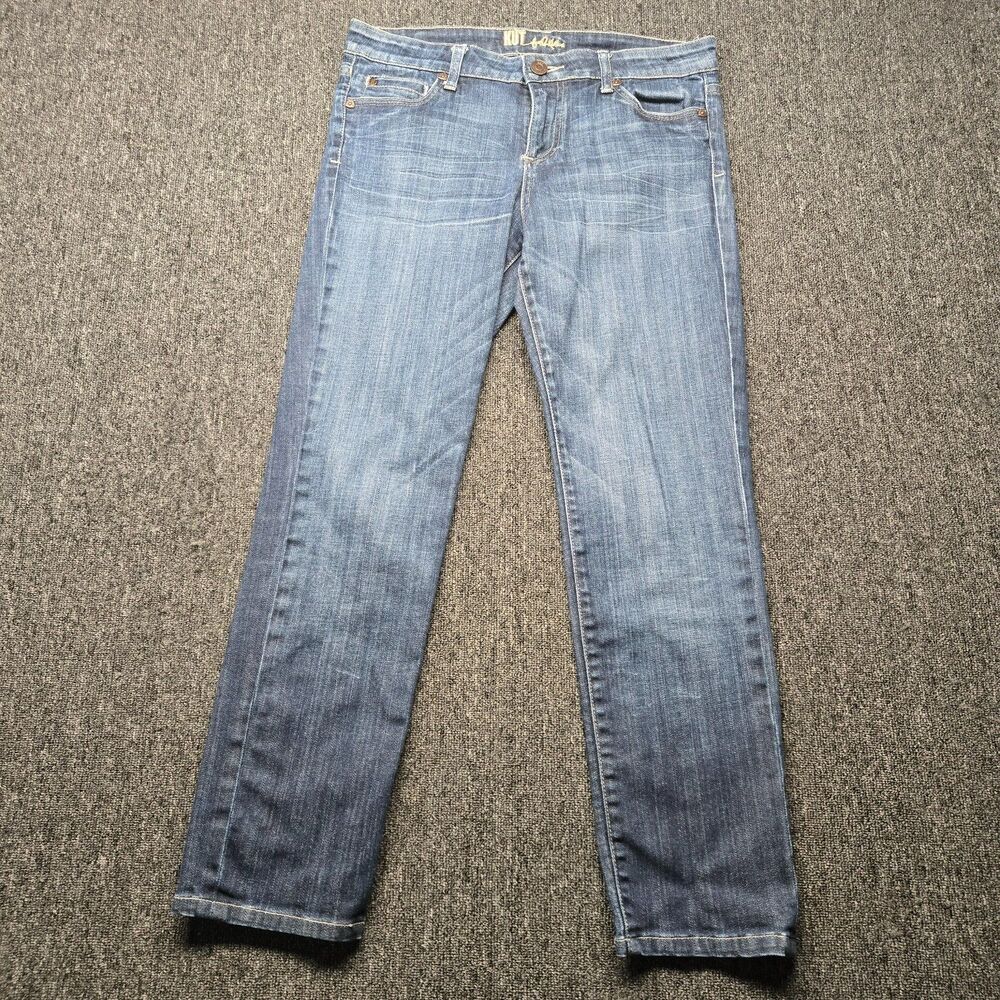 Kut From The Kloth Diana Jeans Womens 10 Mid Rise Straight Leg Blue Denim Pants